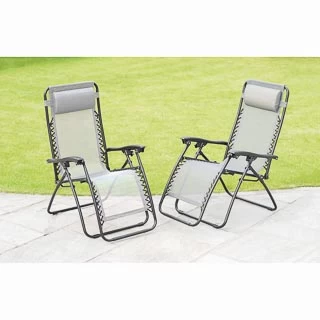 B&M Dakota Zero Gravity Relaxers - Grey 2pk