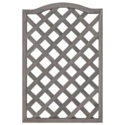 Curved Framed Diamond Trellis - Grey
