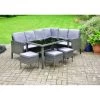 Sorrento Large Dining Rattan Effect Corner Set