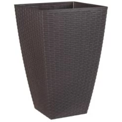 B&M Rattan Effect Planter 55m - Brown