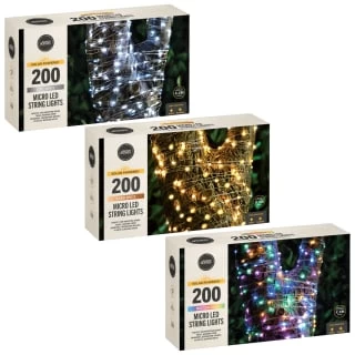 Solar Powered Micro LED Lights 200pk - Multicolour - Image 3