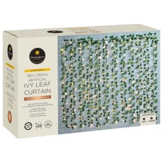 Solar Powered Artificial Ivy Leaf Curtain 150cm - Image 4