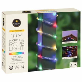 Solar Powered 10m Micro LED Rope Light - Multicolour - Image 5