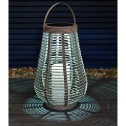 Solar Powered Lantern - Grey Large