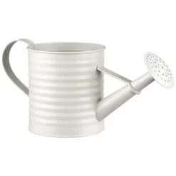 B&M Ribbed Matt Watering Can - Cream