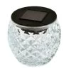 Solar Powered Faceted Glass Table Light