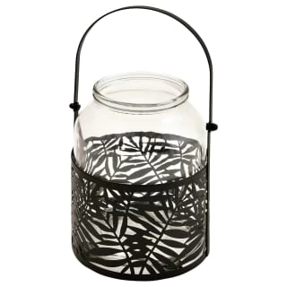 B&M Urban Eden Glass & Metal Jar - Black