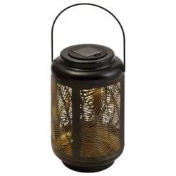 B&M Urban Eden Solar Powered Metal Lantern