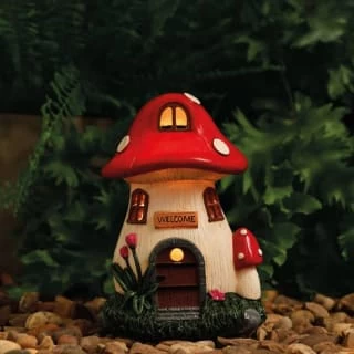 B&M Assorted Mushroom House Ornament With Glowing Solar Light - Image 7