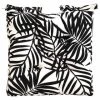 Luxury Seat Pad - Black Palm Leaf Print