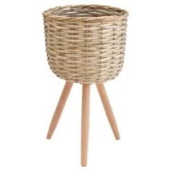 B&M Woven Washed Planter On Legs