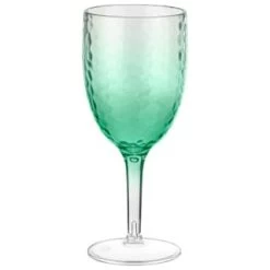 B&M Bloom Fade Wine Glass - Green