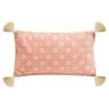 B&M Cotton Two Sided Cushion With Tassels 30 X 50cm - Pink