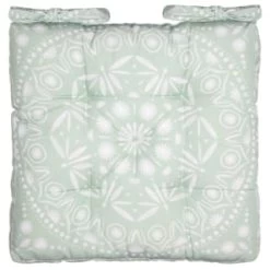 B&M Luxury Seat Pad - Green Floral Print