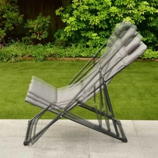 Dakota 3 Position Relaxer Deck Chair With Pillow - Image 2